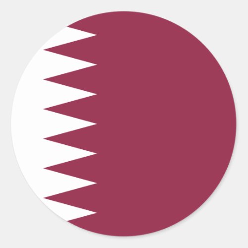 Qatar Flag Classic Round Sticker