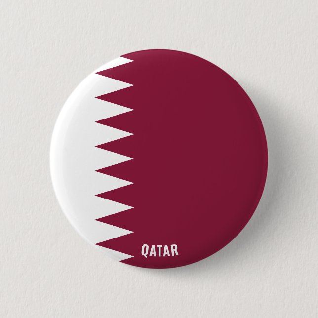 Qatar Flag Cute Patriotic Button (Front)