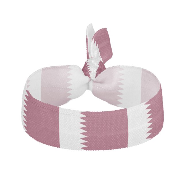 Qatar Flag Elastic Hair Tie (Front)
