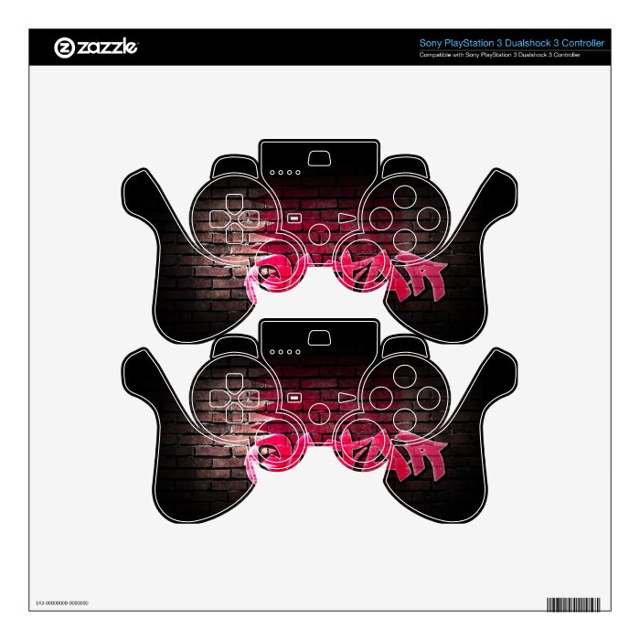 Qatar Flag Graffiti PS3 Controller Skin