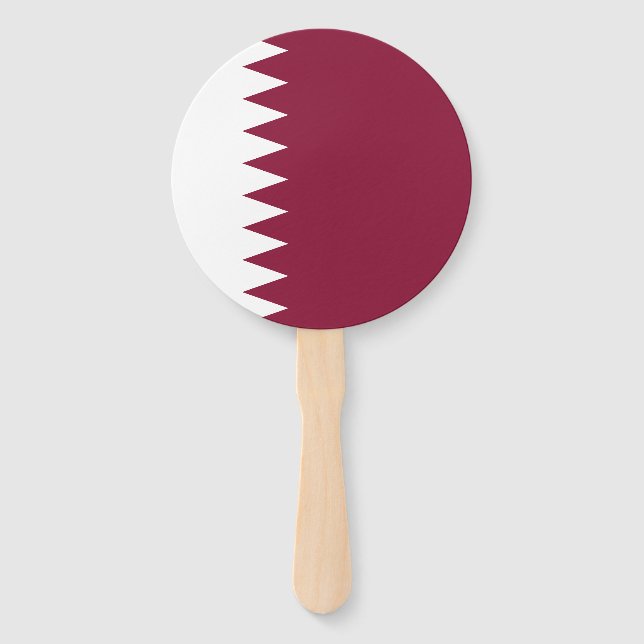 Qatar Flag Hand Fan (Front)