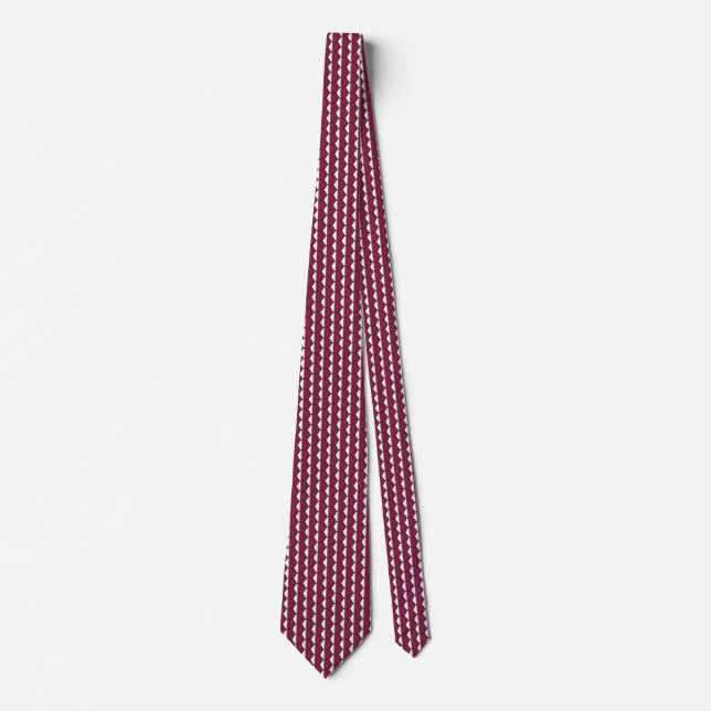 Qatar Flag Honeycomb Tie (Front)