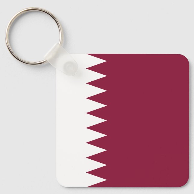 Qatar Flag Keychain (Front)