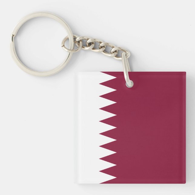 Qatar Flag Keychain (Front)