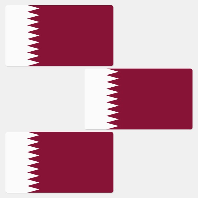 Qatar Flag Labels (Group)