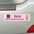 Qatar Flag + Map Bumper Sticker | Zazzle