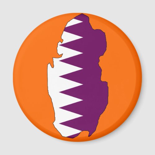 Qatar flag map magnet