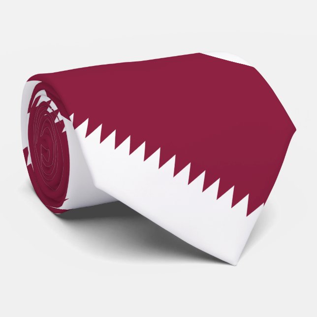 Qatar Flag Neck Tie (Rolled)