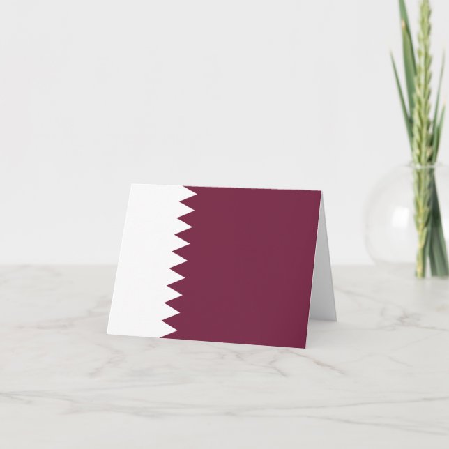 Qatar Flag Notecard (Front)