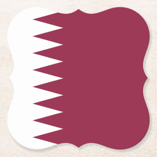 Qatar Flag Paper Coaster