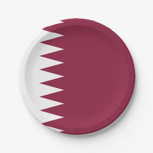 Qatar Flag Paper Plates