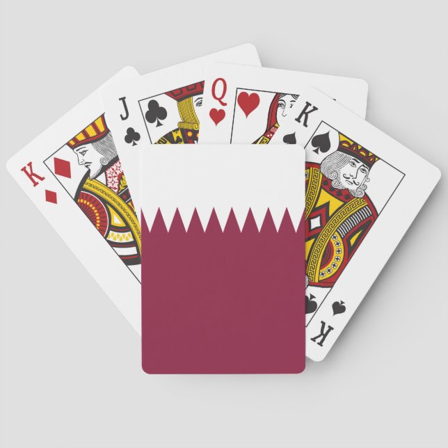 Qatar Flag Poker Cards (Back)