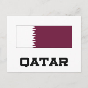 Qatar Flag Postcard