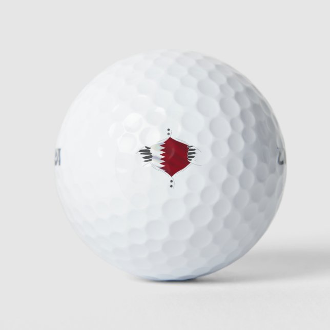 Qatar flag proud golf balls (Front)