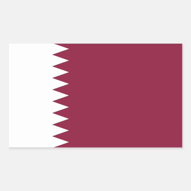 Qatar Flag Rectangular Sticker (Front)