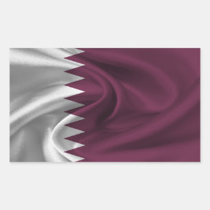 Qatar Flag Rectangular Sticker