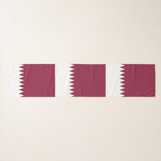 Qatar Flag Scarf (Front (Horizontal))