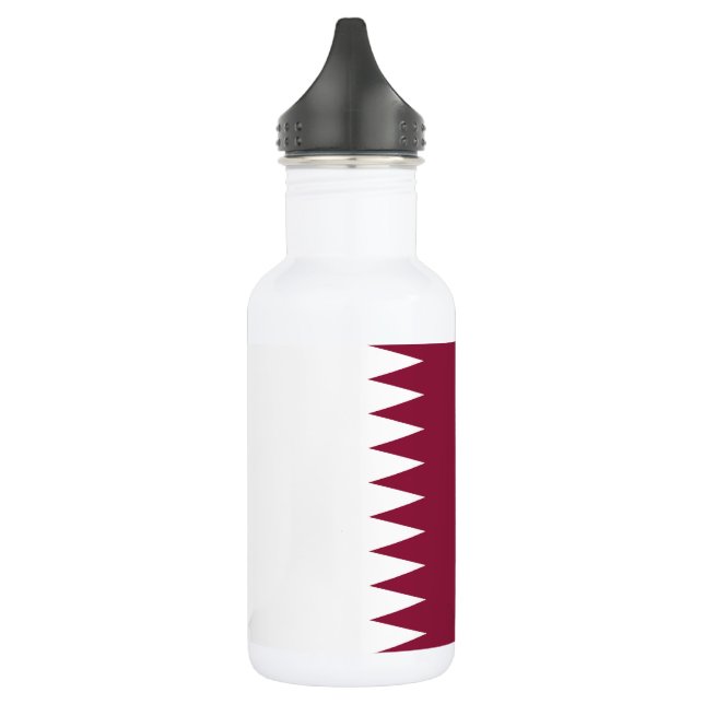 Qatar Flag Stainless Steel Water Bottle (Left)