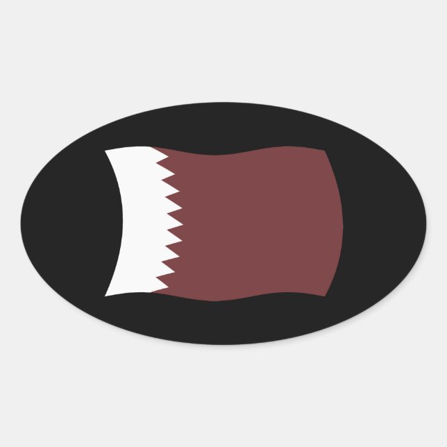 Qatar Flag Sticker (Front)