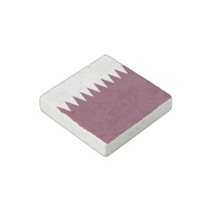 Qatar flag stone magnet