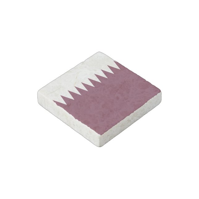 Qatar flag stone magnet (Angled)