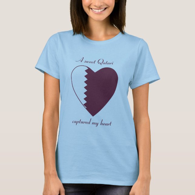 Qatar Flag Sweetheart T-Shirt (Front)