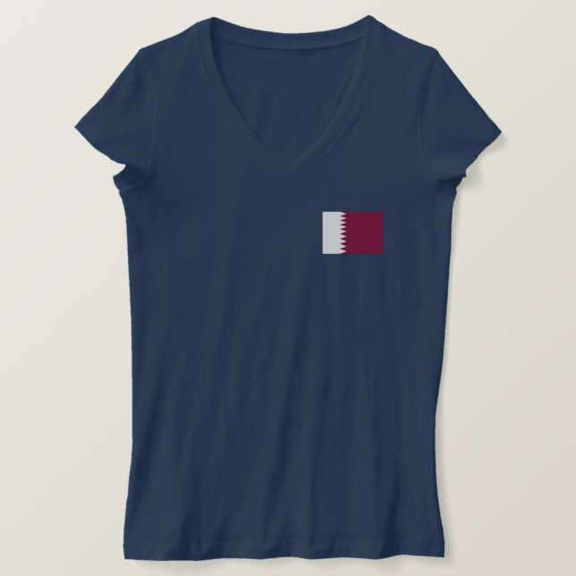 Qatar Flag T-Shirt (Design Front)