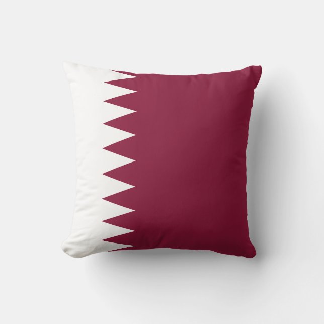 Qatar Flag Throw Pillow (Front)