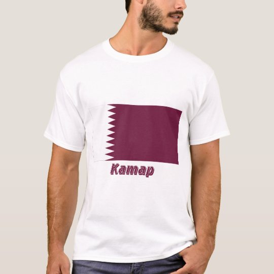 Qatar Flag with name in Russian T-Shirt