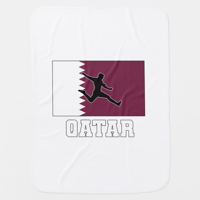 Qatar Football Soccer National Team Baby Blanket (Front)