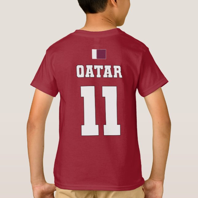 Qatar Football Soccer Team #11 T-Shirt (Back)