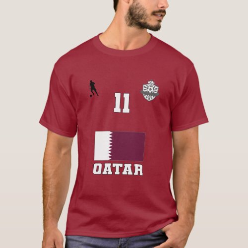 Qatar Football Soccer Team 11 T_Shirt