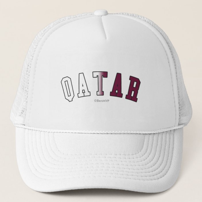 Qatar in National Flag Colors Hat