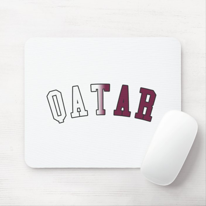 Qatar in National Flag Colors Mousepad