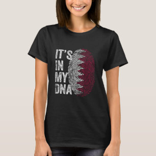 Qatar It's In My DNA Cute Qatari Fingerprint Qatar T-Shirt