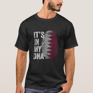 Qatar It's In My DNA Cute Qatari Fingerprint Qatar T-Shirt