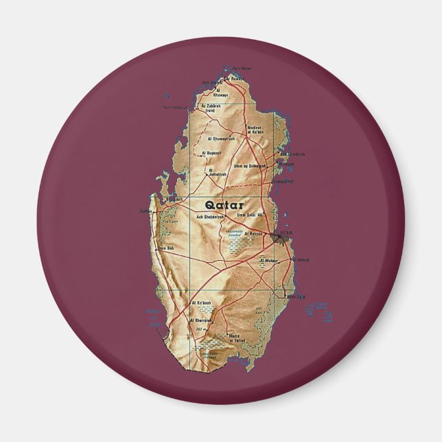 Qatar Map Magnet (Front)