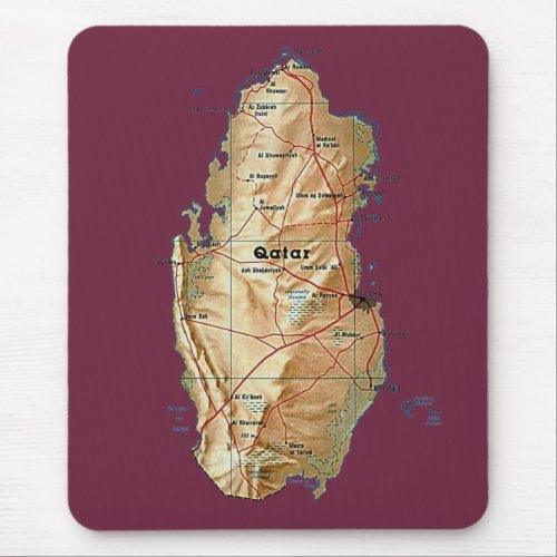 Qatar Map Mousepad