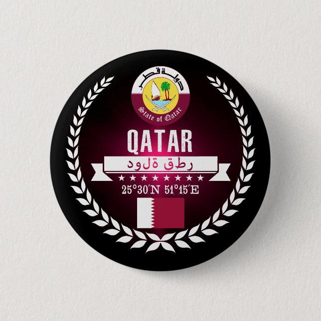 Qatar Pinback Button (Front)