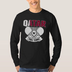 Qatar Ping Pong Proud Qatari Table Tennis Support T-Shirt