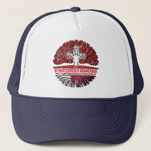 Qatar Qatari Swiss Switzerland Tree Root Trucker Hat