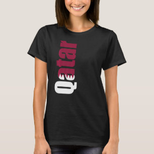 Qatar with flag colors on the side of Premium T-Shirt