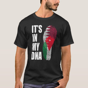 Qatari And Jordanian Vintage Heritage Dna Flag T-Shirt