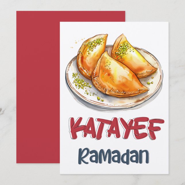 Qatayef Ramadan | Delicate Pastry, Rich Fillings Invitation (Front/Back)