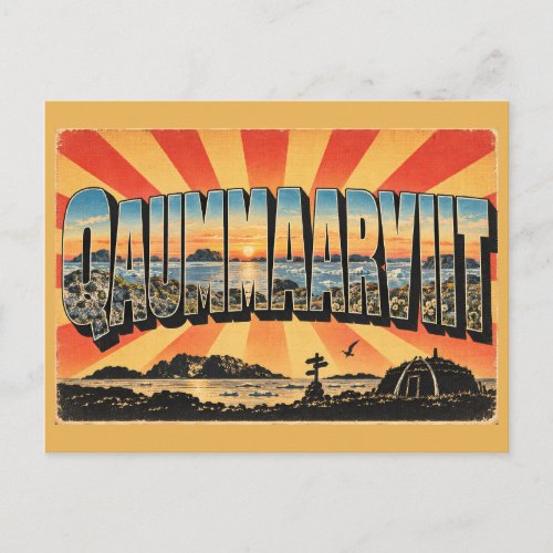 Qaummaarviit NU Shining Island Arctic Park Art Postcard