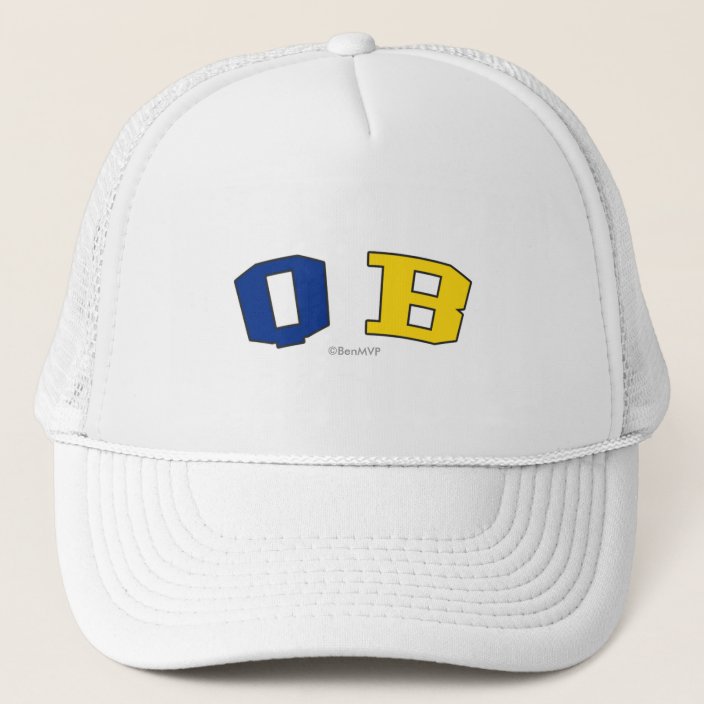 QB in New York State Flag Colors Trucker Hat