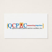 QCPAC logo Autism education cards (Back)
