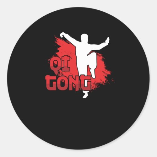 Qi Gong Chinese Funny Martial Arts Gift Classic Round Sticker