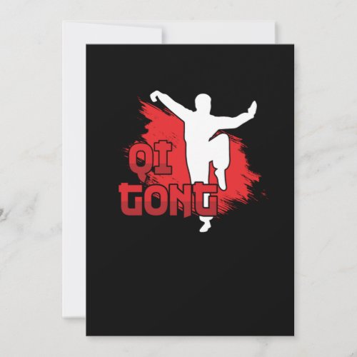 Qi Gong Chinese Funny Martial Arts Gift Invitation