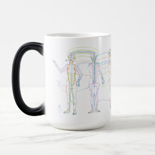 Qi Time, Special Mug, Chinese Medicine Meridians Color Morph Mug